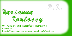 marianna komlossy business card