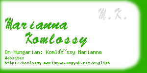 marianna komlossy business card